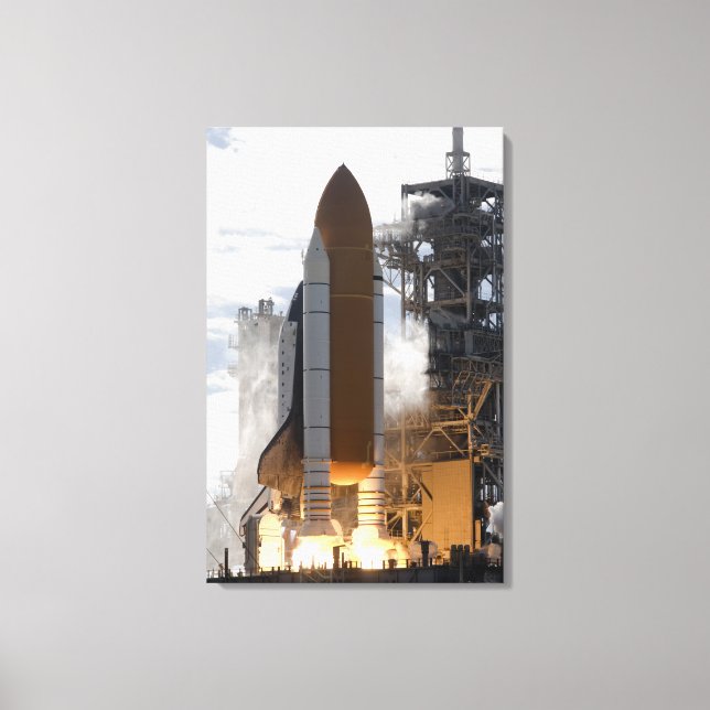 Space Shuttle Atlantis lifts off 13 Canvas Print (Front)