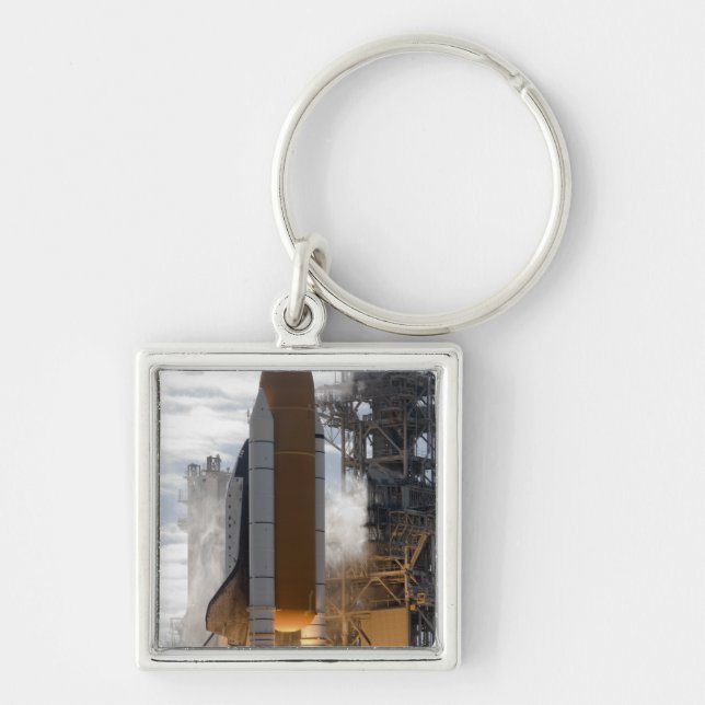 Space Shuttle Atlantis lifts off 15 Key Ring (Front)