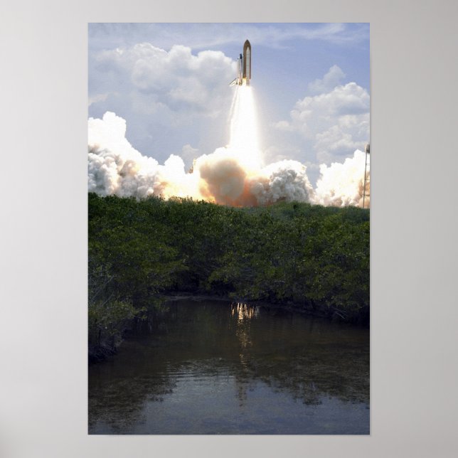 Space Shuttle Atlantis lifts off 16 Poster (Front)