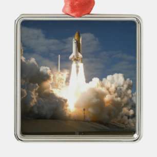 Space Shuttle Atlantis lifts off 24 Metal Tree Decoration