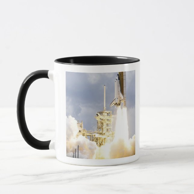 Space Shuttle Atlantis lifts off 2 Mug (Left)