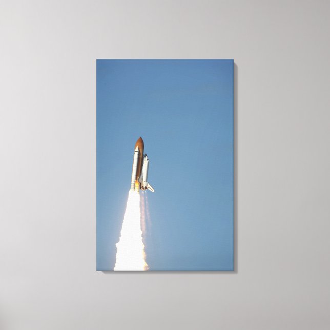 Space Shuttle Atlantis lifts off 4 Canvas Print (Front)