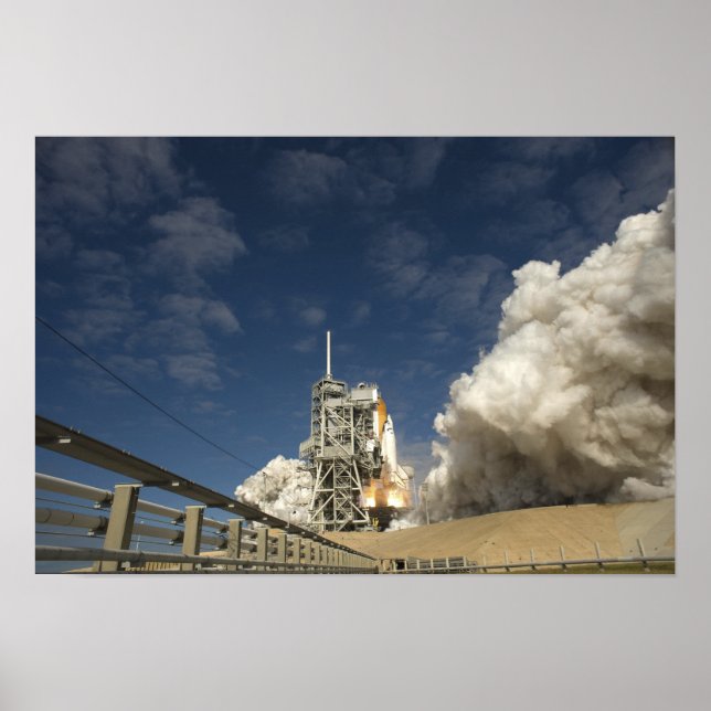Space Shuttle Atlantis lifts off 6 Poster (Front)