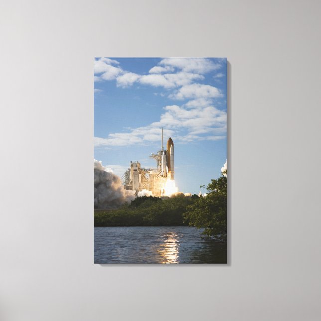Space Shuttle Atlantis lifts off 7 Canvas Print (Front)