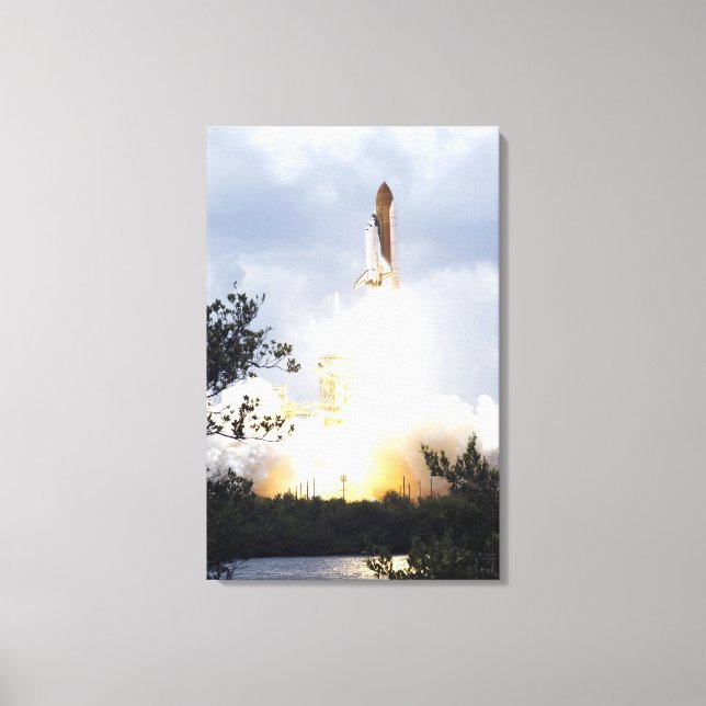 Space Shuttle Atlantis lifts off 7 Canvas Print (Front)