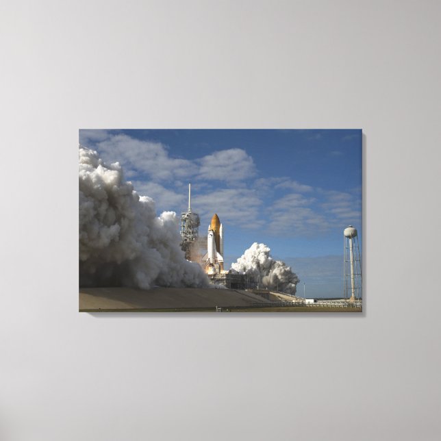 Space Shuttle Atlantis lifts off 7 Canvas Print (Front)