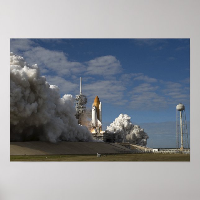 Space Shuttle Atlantis lifts off 7 Poster (Front)