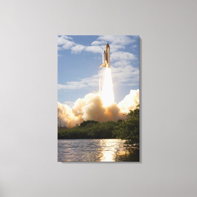Space Shuttle Atlantis lifts off 8 Canvas Print (Front)