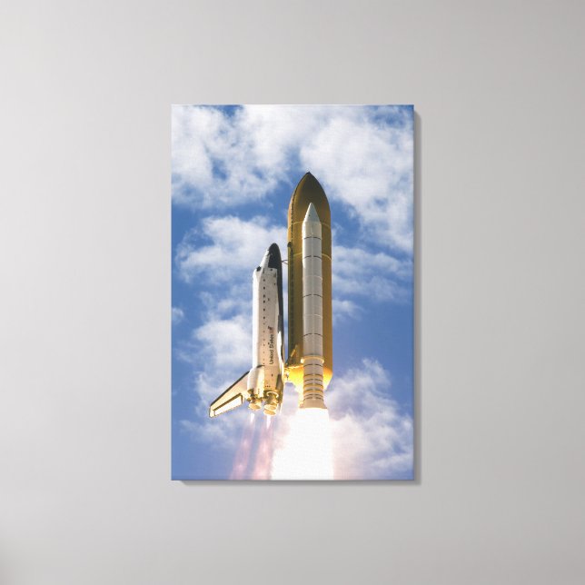 Space Shuttle Atlantis lifts off 9 Canvas Print (Front)