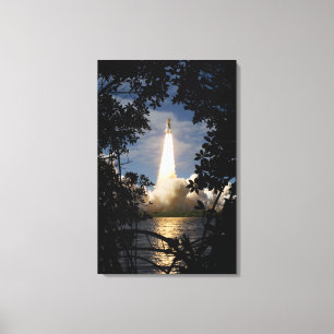 Space Shuttle Atlantis lifts off 9 Canvas Print