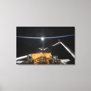 Space Shuttle Atlantis' payload bay Canvas Print