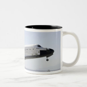 Space Shuttle Atlantis prepares for landing 2 Two-Tone Coffee Mug