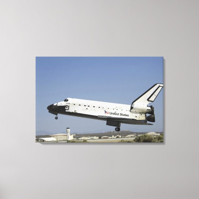 Space Shuttle Atlantis prepares for landing Canvas Print (Front)