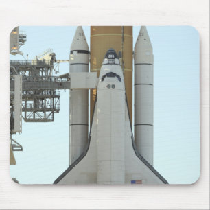 Space shuttle Atlantis sits on the launch pad Mouse Pad