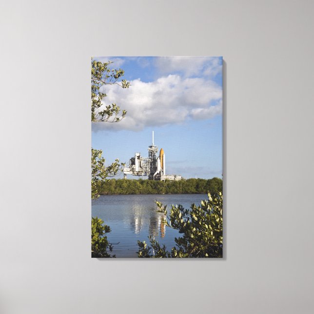 Space Shuttle Atlantis sits ready Canvas Print (Front)