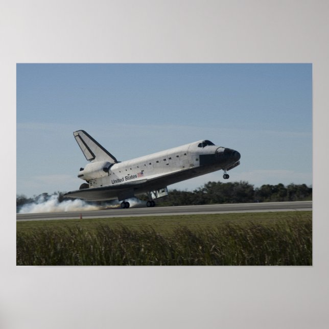 Space shuttle Atlantis touches down 2 Poster (Front)