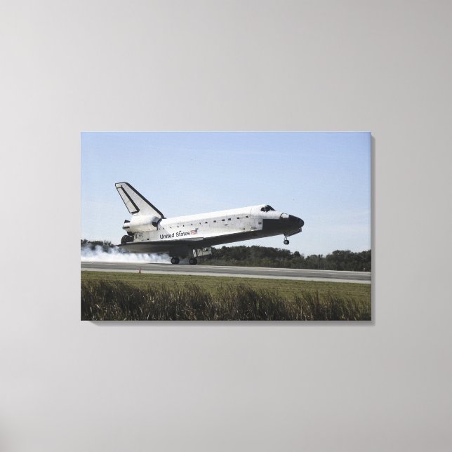 Space shuttle Atlantis touches down 3 Canvas Print (Front)