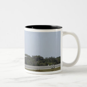 Space shuttle Atlantis unfurls its drag chute 3 Two-Tone Coffee Mug