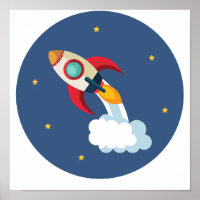 Space Shuttle Blast Off in a circle Left