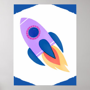 Space Shuttle Blast Off Poster