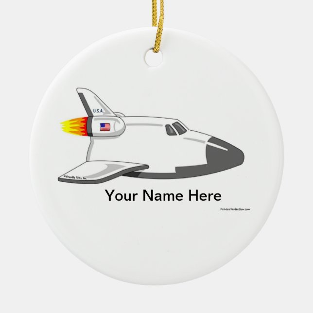 Space Shuttle Ceramic Tree Decoration (Front)