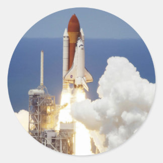 Space Shuttle Classic Round Sticker