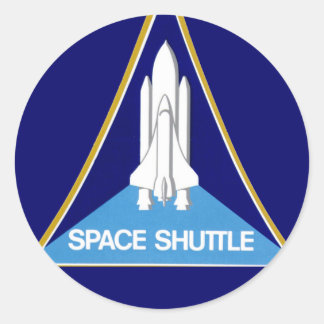 SPACE SHUTTLE CLASSIC ROUND STICKER