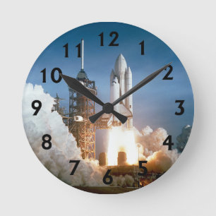 Space Shuttle Columbia Blasts Off Round Clock