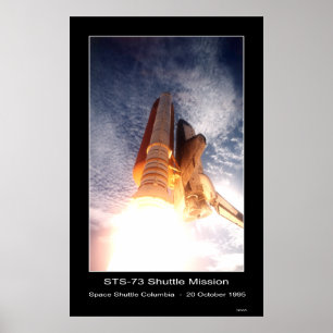 Space Shuttle Columbia Lift-off – STS - 73 Poster