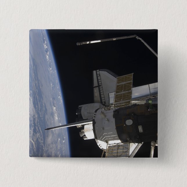 Space Shuttle Discovery 10 15 Cm Square Badge (Front)