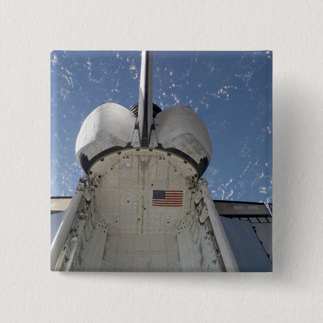 Space Shuttle Discovery 13 15 Cm Square Badge (Front)