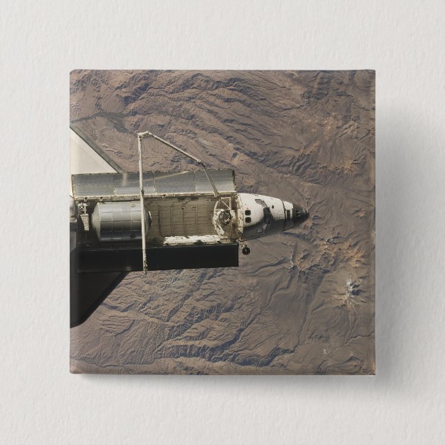 Space Shuttle Discovery 4 15 Cm Square Badge (Front)