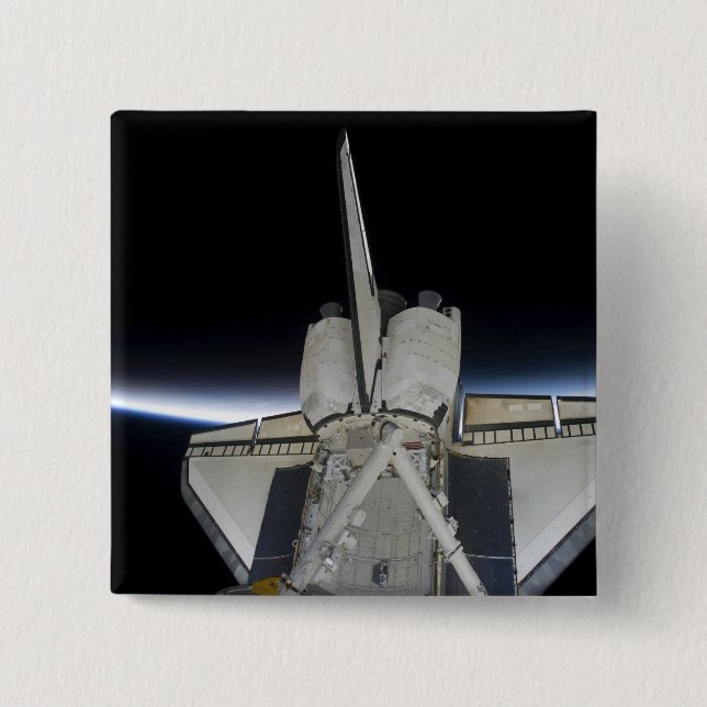 Space Shuttle Discovery 6 15 Cm Square Badge (Front)
