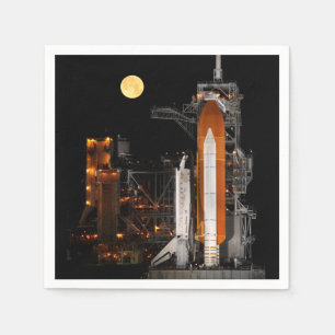 Space Shuttle Discovery and Moon Napkin
