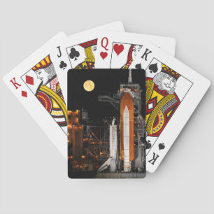 Space Shuttle Discovery and Moon Playing Cards