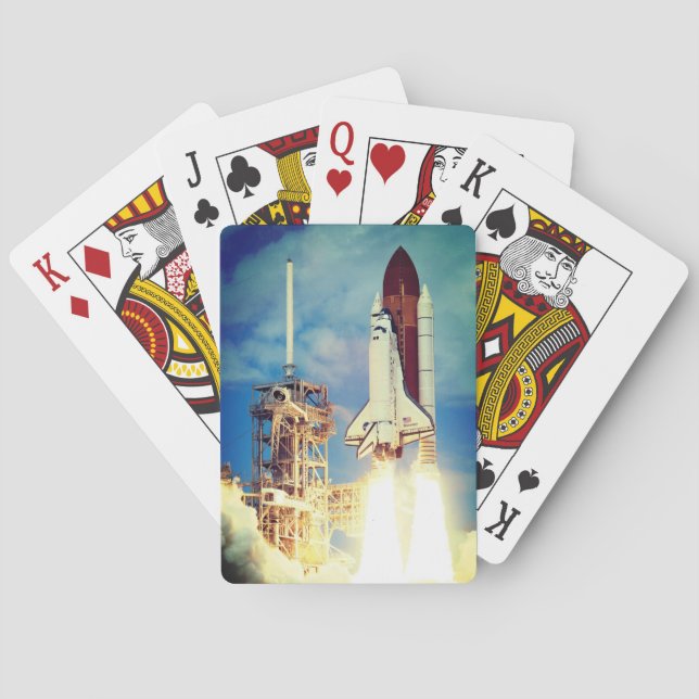 Space Shuttle Discovery Launch Playing Cards (Back)