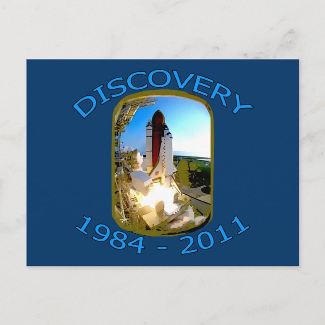 Space Shuttle Discovery Launch Postcard (Front)