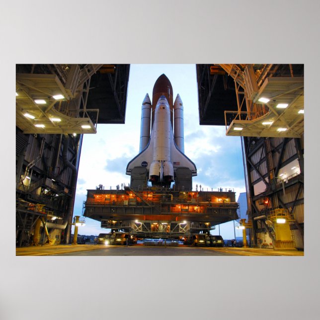 Space Shuttle Discovery Preps Poster (Front)