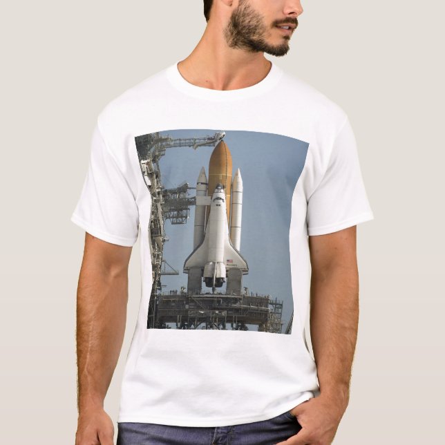 Space Shuttle Discovery sits ready T-Shirt (Front)