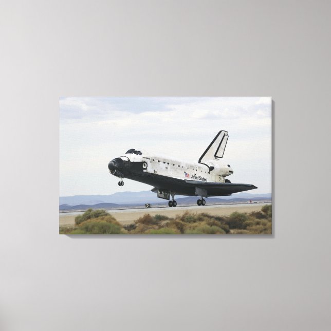 Space Shuttle Discovery's main landing gear Canvas Print (Front)