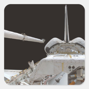Space Shuttle Discovery's payload bay Square Sticker