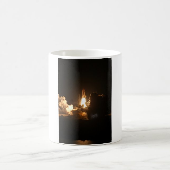 Space Shuttle Earth Orbital Spacecraft Night Canva Coffee Mug (Center)