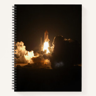 Space Shuttle Earth Orbital Spacecraft Night Canva Notebook