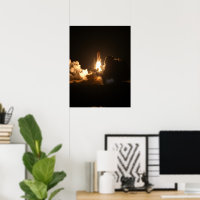 Space Shuttle Earth Orbital Spacecraft Night Canva