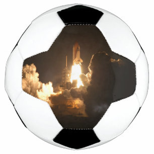 Space Shuttle Earth Orbital Spacecraft Night Canva Soccer Ball