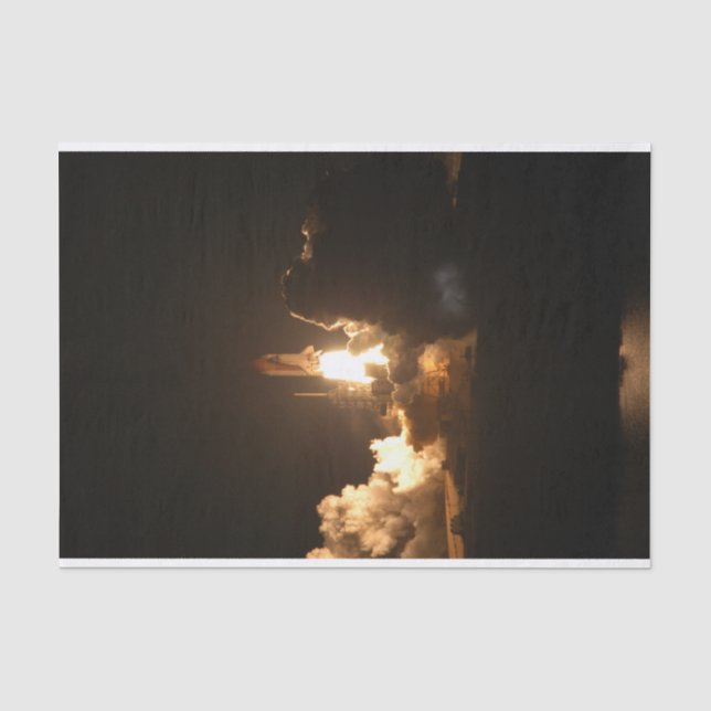 Space Shuttle Earth Orbital Spacecraft Night Canva Tissue Paper (Front)
