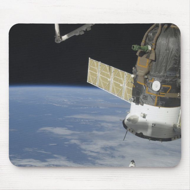 Space shuttle Endeavour, a Soyuz spacecraft Mouse Pad (Front)