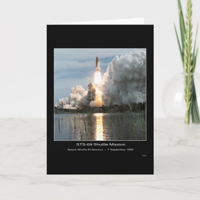Space Shuttle Endeavour Lift-off STS-69 Card (Front)