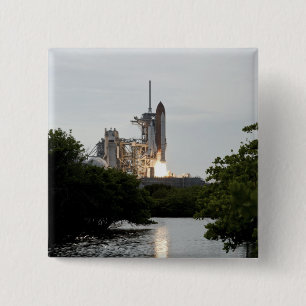 Space Shuttle Endeavour lifts off 15 Cm Square Badge