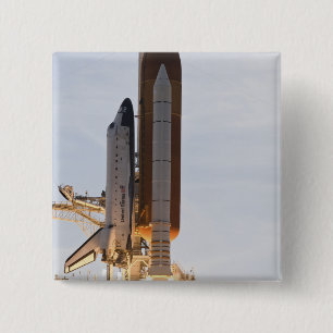 Space Shuttle Endeavour lifts off 2 15 Cm Square Badge